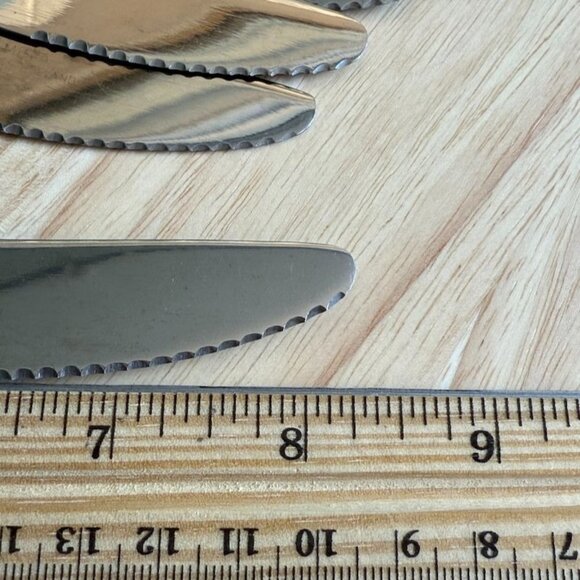 Amefa Holland AFS1 Stainless Flatware KNIVES 8 Satin Scroll Leaf 8 3/8 - Picture 9 of 9